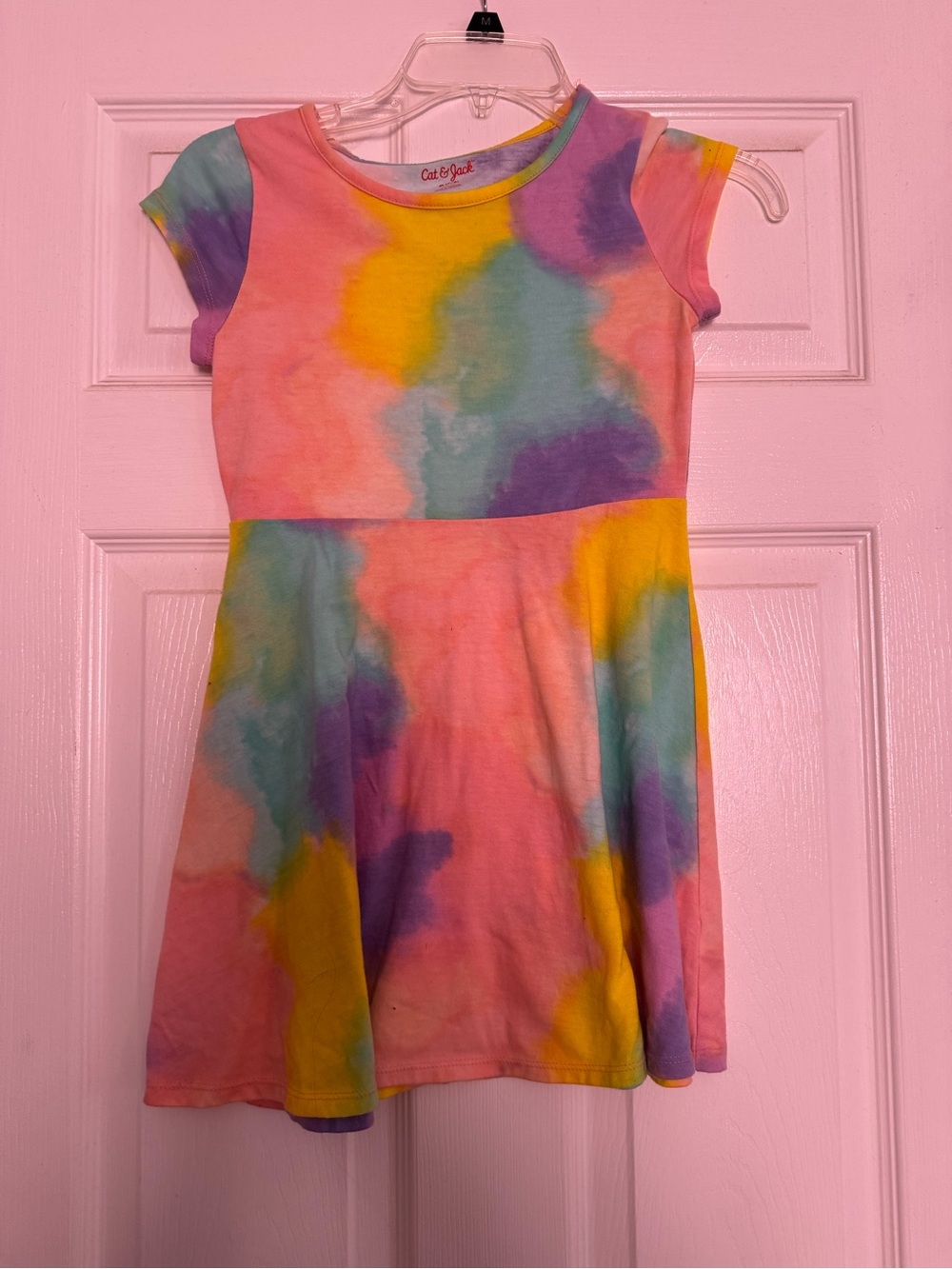 Cat & Jack Multicolor Tie-Dye Cap Sleeve Dress